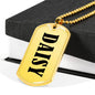 Daisy v01 - 18k Gold Finished Luxury Dog Tag Necklace