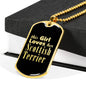 Scottish Terrier v2 - 18k Gold Finished Luxury Dog Tag Necklace