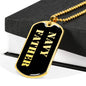 Navy Father v2 - 18k Gold Finished Luxury Dog Tag Necklace
