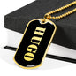 Hugo v2 - 18k Gold Finished Luxury Dog Tag Necklace