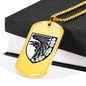 93rd Mechanized Brigade (Ukraine) - 18k Gold Finished Luxury Dog Tag Necklace