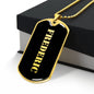 Frederic v2 - 18k Gold Finished Luxury Dog Tag Necklace