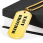 Navy Brother - 18k Gold Finished Luxury Dog Tag Necklace