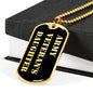 Army Veteran's Daughter v2 - 18k Gold Finished Luxury Dog Tag Necklace