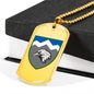 109th Mountain Assault Battalion (Ukraine) - 18k Gold Finished Luxury Dog Tag Necklace