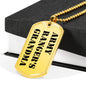 Army Ranger's Grandma - 18k Gold Finished Luxury Dog Tag Necklace