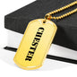 Chester - 18k Gold Finished Luxury Dog Tag Necklace