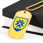 56th Motorized Infantry Brigade (Ukraine) - 18k Gold Finished Luxury Dog Tag Necklace