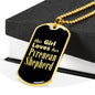 Pyrenean Shepherd v2 - 18k Gold Finished Luxury Dog Tag Necklace