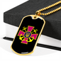 Ukrainian Naval Forces - 18k Gold Finished Luxury Dog Tag Necklace