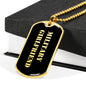 Military Girlfriend v2 - 18k Gold Finished Luxury Dog Tag Necklace
