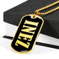 Inez v02 - 18k Gold Finished Luxury Dog Tag Necklace