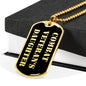 Combat Veteran's Daughter v2 - 18k Gold Finished Luxury Dog Tag Necklace