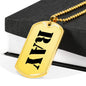 Ray - 18k Gold Finished Luxury Dog Tag Necklace