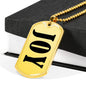 Joy v01 - 18k Gold Finished Luxury Dog Tag Necklace