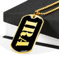 Ira v2 - 18k Gold Finished Luxury Dog Tag Necklace