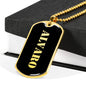Alvaro v2 - 18k Gold Finished Luxury Dog Tag Necklace