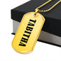 Tabitha v01 - 18k Gold Finished Luxury Dog Tag Necklace