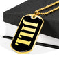 Jill v02 - 18k Gold Finished Luxury Dog Tag Necklace