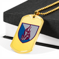 45th Air Assault Brigade (Ukraine) - 18k Gold Finished Luxury Dog Tag Necklace