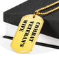 Combat Veteran's Wife - 18k Gold Finished Luxury Dog Tag Necklace