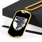 93rd Mechanized Brigade (Ukraine) v3 - 18k Gold Finished Luxury Dog Tag Necklace