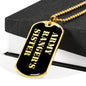 Army Ranger's Sister v2 - 18k Gold Finished Luxury Dog Tag Necklace