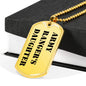 Army Ranger's Daughter - 18k Gold Finished Luxury Dog Tag Necklace