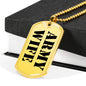 Army Wife - 18k Gold Finished Luxury Dog Tag Necklace