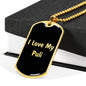 Love My Puli v5 - 18k Gold Finished Luxury Dog Tag Necklace