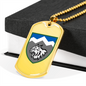 108th Mountain Assault Battalion (Ukraine) - 18k Gold Finished Luxury Dog Tag Necklace