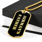 Airman's Father v2 - 18k Gold Finished Luxury Dog Tag Necklace