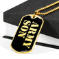 Army Son v2 - 18k Gold Finished Luxury Dog Tag Necklace