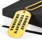 Combat Veteran's Grandma - 18k Gold Finished Luxury Dog Tag Necklace