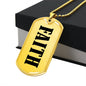 Faith v01 - 18k Gold Finished Luxury Dog Tag Necklace