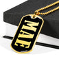 Mae v02 - 18k Gold Finished Luxury Dog Tag Necklace