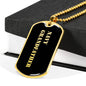 Navy Grandfather v2 - 18k Gold Finished Luxury Dog Tag Necklace