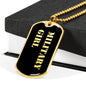 Military Girl v2 - 18k Gold Finished Luxury Dog Tag Necklace