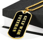 Gulf War Veteran v2 - 18k Gold Finished Luxury Dog Tag Necklace