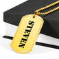 Steven - 18k Gold Finished Luxury Dog Tag Necklace