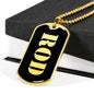 Rod v2 - 18k Gold Finished Luxury Dog Tag Necklace