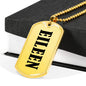 Eileen v01 - 18k Gold Finished Luxury Dog Tag Necklace