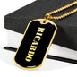 Ricardo v2 - 18k Gold Finished Luxury Dog Tag Necklace