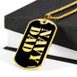 Navy Dad v2 - 18k Gold Finished Luxury Dog Tag Necklace