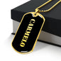 Carmelo v2 - 18k Gold Finished Luxury Dog Tag Necklace