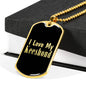 Love My Keeshond v2 - 18k Gold Finished Luxury Dog Tag Necklace