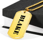 Blake - 18k Gold Finished Luxury Dog Tag Necklace