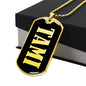 Tami v02 - 18k Gold Finished Luxury Dog Tag Necklace