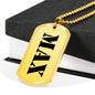 Max - 18k Gold Finished Luxury Dog Tag Necklace