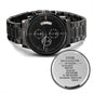 To Stepson From Stepmom - Black Chronograph Watch